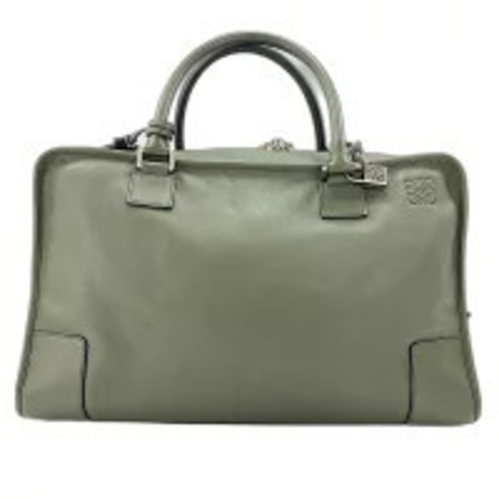Loewe Amazona Anagram Handbag Leather Green